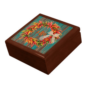 Southwest Chile Ristra Personalized Keepsake Box