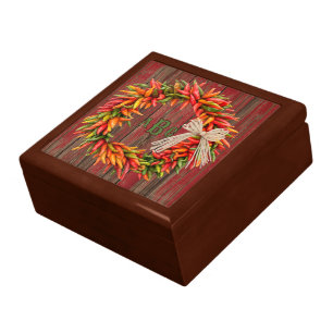 Southwest Chile Ristra Personalized Keepsake Box