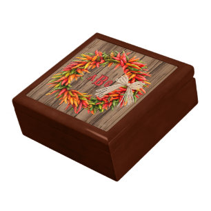 Southwest Chile Ristra Personalized Keepsake Box