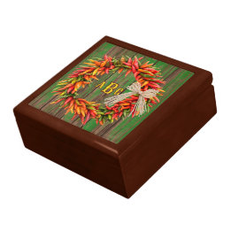 Southwest Chile Ristra Personalized Keepsake Box