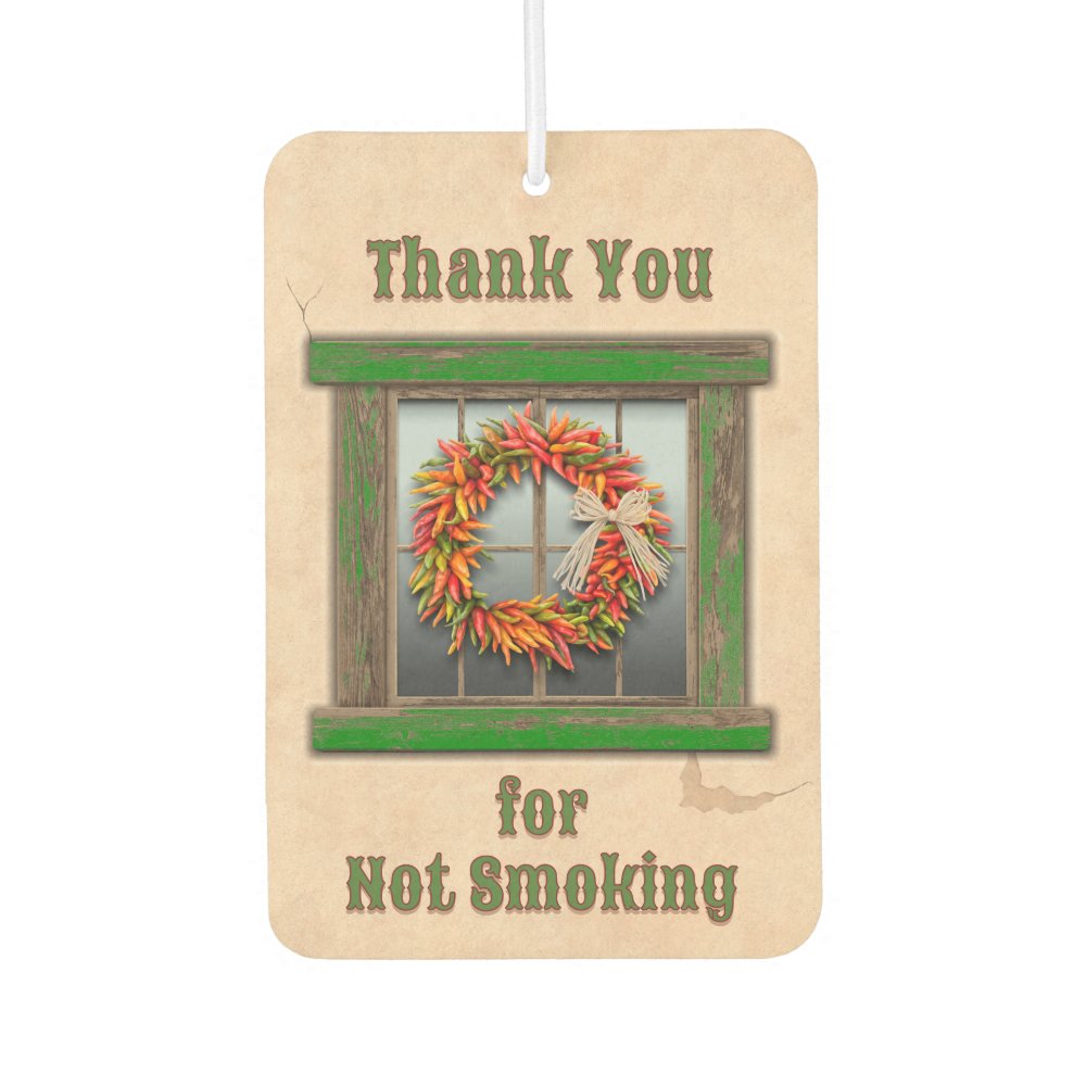 Southwest Chile Ristra Wreath Green Window Custom Air Freshener
