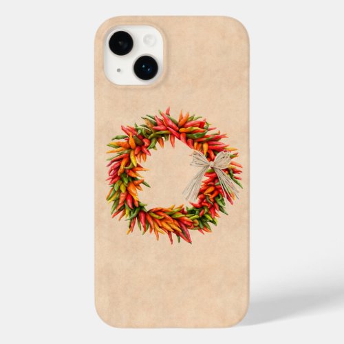 Southwest Chile Ristra Wreath on Adobe Wall Case_Mate iPhone 14 Plus Case