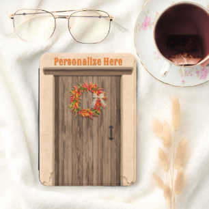 Southwest Chile Ristra Wreath on Rustic Wood Door Kindle Cover