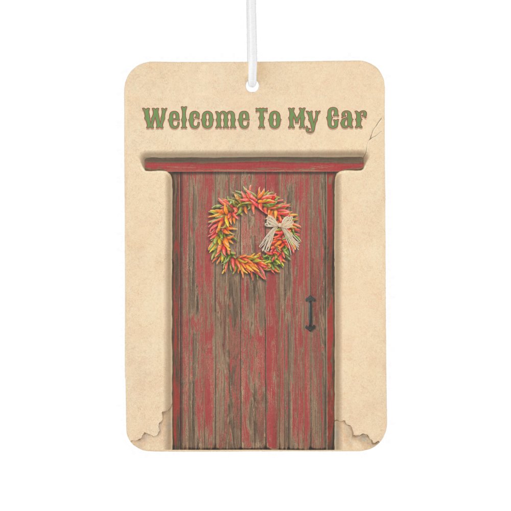 Southwest Chile Ristra Wreath Red Wood Door Air Freshener