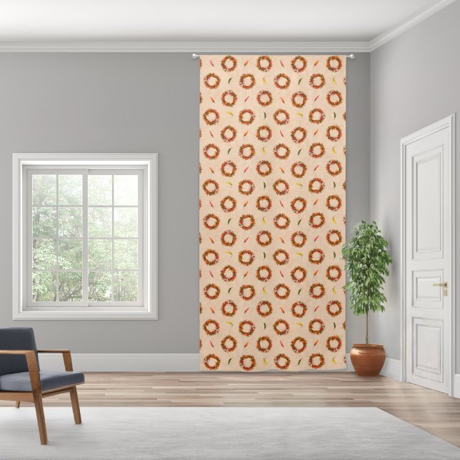 Southwest Chile Ristra Wreaths All Over Curtains (Wide)