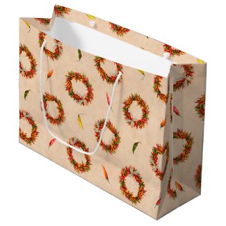 Southwest Chile Ristra Wreaths All Over Pattern