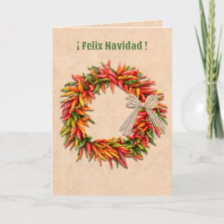 Southwest Chile Wreath Feliz Navidad Christmas