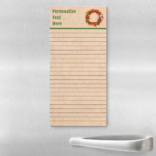 Southwest Chile Wreath on Adobe Wall Magnetic Note Notepad