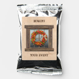 Southwest Chile Wreath on Window Personalized Coffee Drink Mix