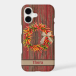 Southwest Chile Wreath Red Barn Wood Personalized iPhone 17 Case