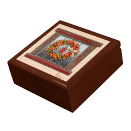Southwest Chile Wreath Window Monogram Jewelry Box