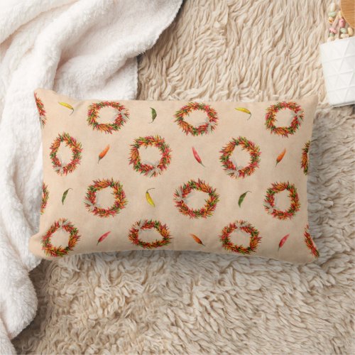 Southwest Chile Wreaths All Over Pattern Lumbar Pillow