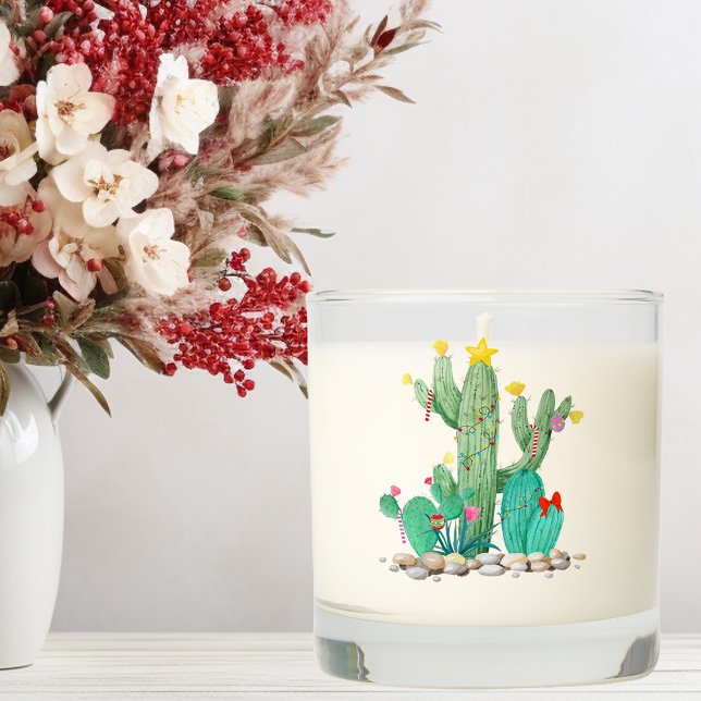 Southwest Christmas Cactus Desert Succulent Scented Candle (Creator Uploaded)