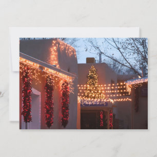 Southwest Christmas - Chili Peppers with Lights Holiday Card