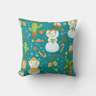 Southwest Christmas Pattern Throw Pillow