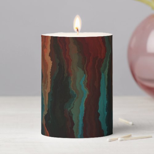 Southwest Color Blend Pillar Candle