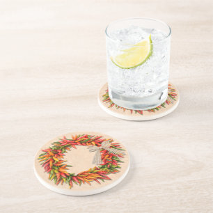 Southwest Colorful Festive Chile Ristra Wreath Coaster