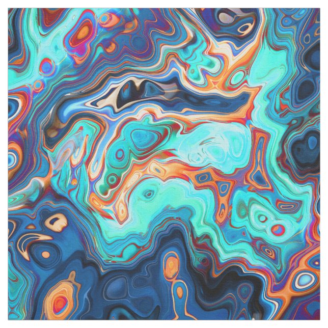 Southwest Colors Marbled Abstract Fabric (Swatch)