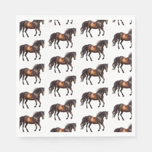 Southwest Cowboy Cowgirl Horses Napkins