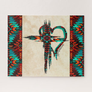 Southwest Cross And HeartJigsaw Puzzle