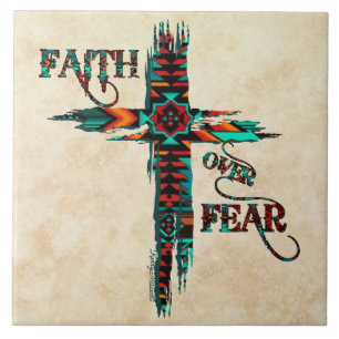 Southwest Cross Ceramic Tile