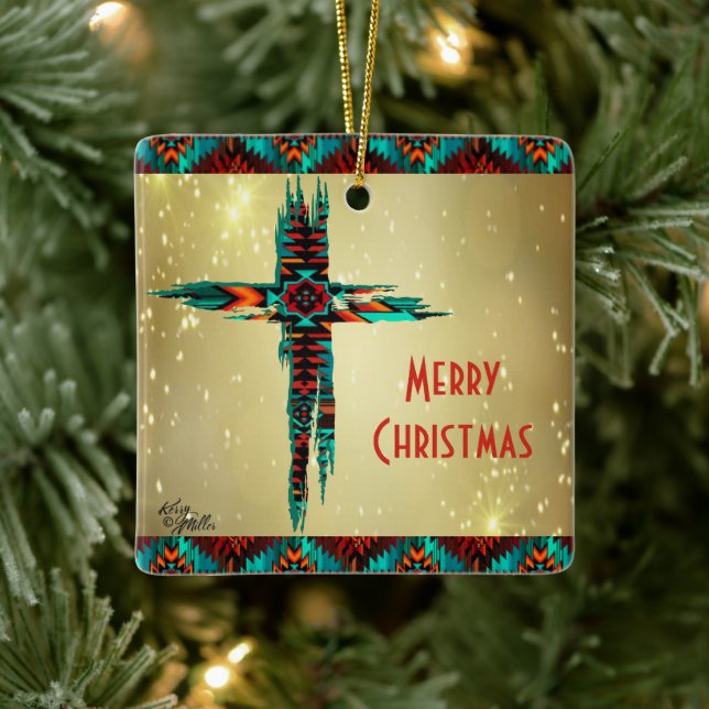 Southwest Cross Christmas Ornament (Tree)