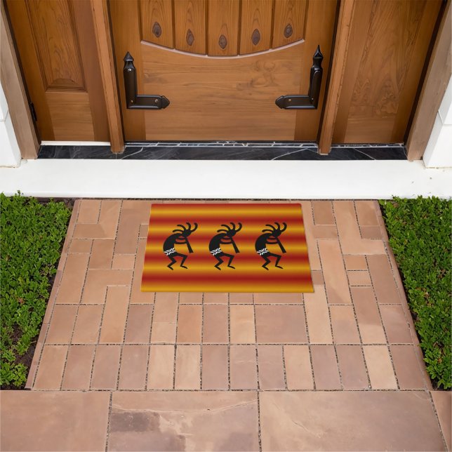 Southwest Dancing Kokopelli Desert Sunset Doormat (Outdoor)