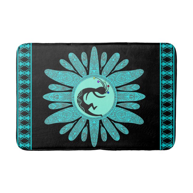 Southwest Dancing Kokopellis Bath Mat (Front)