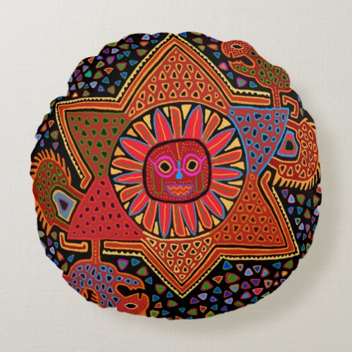 Southwest Del Sol Round Pillow