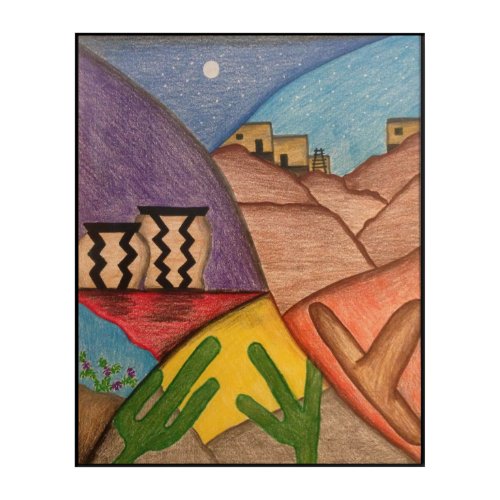 Southwest Desert Arizona Folk Wall Art