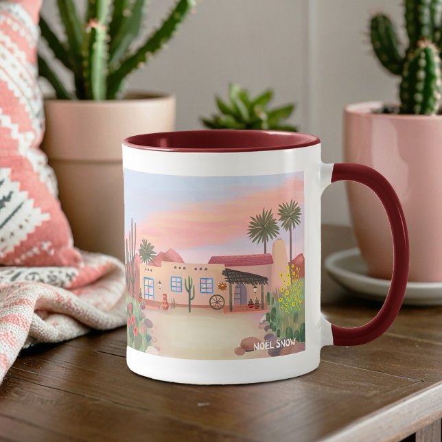Southwest Desert Cactus Adobe House Mug (Creator Uploaded)