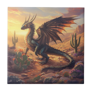 Southwest Desert Dragon Tile – Fantasy Wall Decor