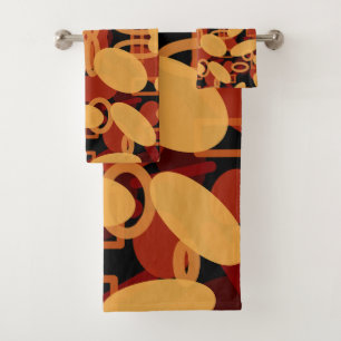 Southwest Desert Landscape Colors Abstract Art Bath Towel Set