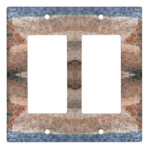 Southwest Desert Mosaic Double Rocker Light Switch Cover