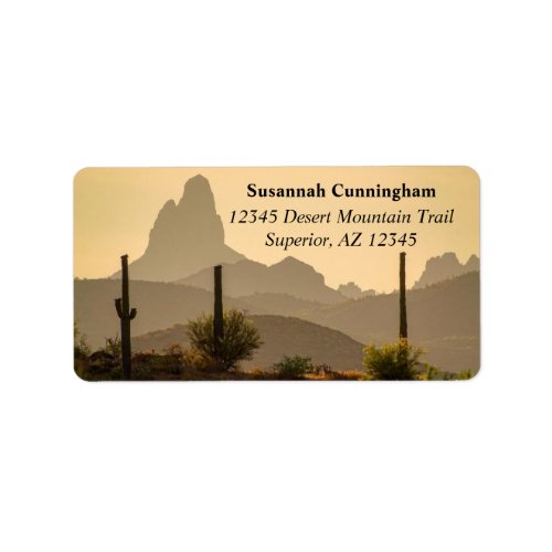 Southwest Desert Mountain Weavers Needle Arizona Label