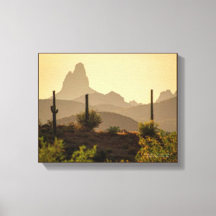 Southwest Desert Mountains Weaver's Needle Arizona Canvas Print