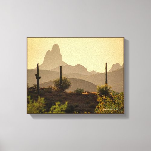 Southwest Desert Mountains Weavers Needle Arizona Canvas Print