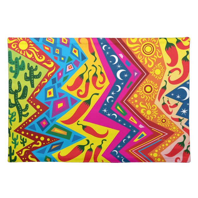 Southwest Desert Pattern Cloth Placemat (Front)