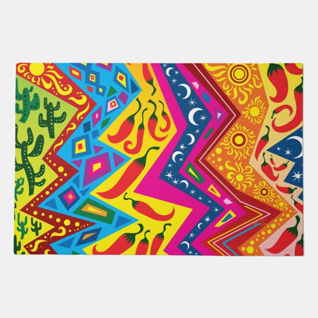 Southwest Desert Pattern Doormat (Front)