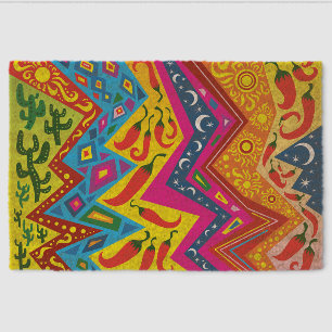 Southwest Desert Pattern Fiber Doormat