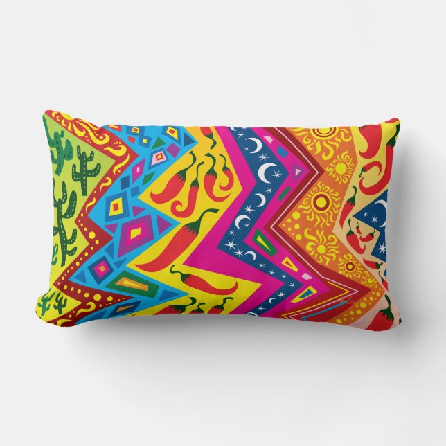 Southwest Desert Pattern Lumbar Pillow (Front)