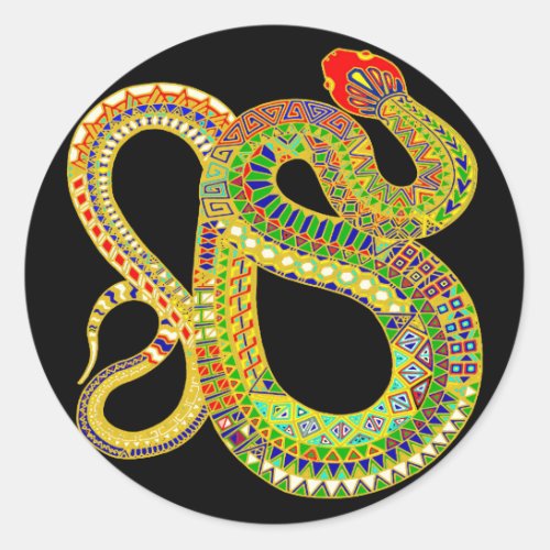 Southwest Desert Rattler Classic Round Sticker