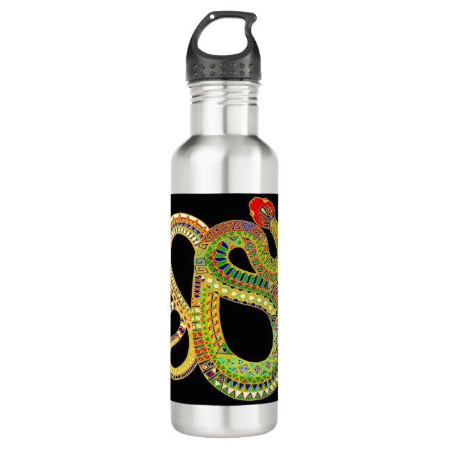 Southwest Desert Rattler Stainless Steel Water Bottle (Front)