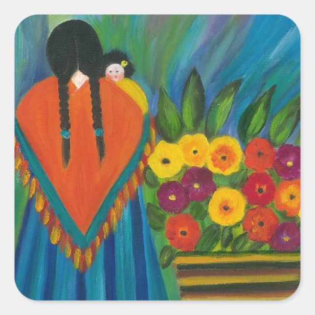 Southwest Design #1 Square Sticker (Front)