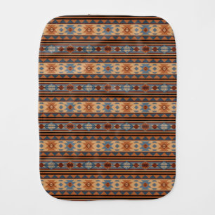 Southwest Design Adobe Gray Brown Tribal Pattern Baby Burp Cloth