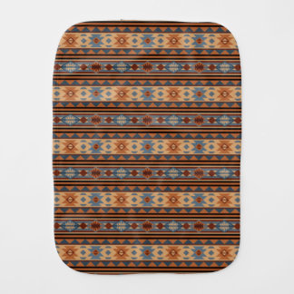Southwest Design Adobe Gray Brown Tribal Pattern Baby Burp Cloth