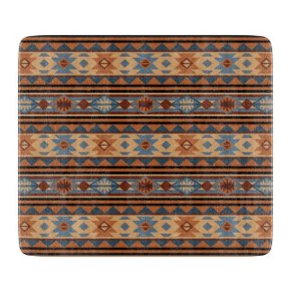 Southwest Design Adobe Gray Brown Tribal Pattern Cutting Board