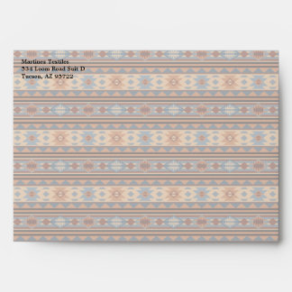 Southwest Design Adobe Gray Brown Tribal Pattern Envelope