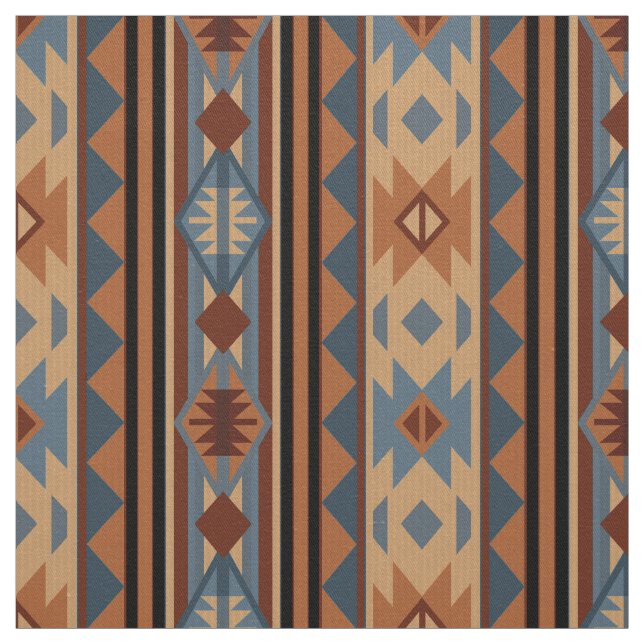 Southwest Design Adobe Gray Brown Tribal Pattern Fabric (Swatch)