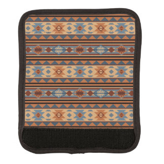 Southwest Design Adobe Gray Brown Tribal Pattern Luggage Handle Wrap